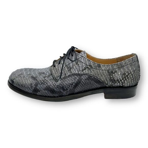 MAISON MARGIELA Gray Snakeskin Tie  Oxford Brogue Sz‎ 37.5 US 7 - Picture 4 of 14